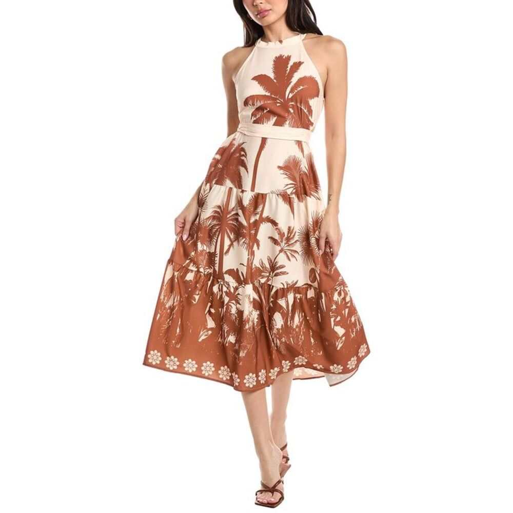 Jl Luxe Womens  Sleeveless Midi Dress, Brown